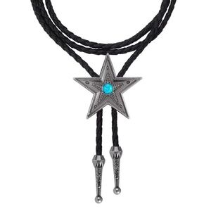 NEW Bolo Tie Unisex Faux Turquoise Western Cowboy Star 18”